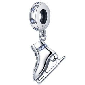 925?Sterling Silver Ice Skating Charm
